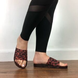 J. Crew Leopard Print Slides Size 7